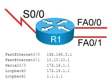 Refer to the exhibit. The IP addresses learning aid shows the IP addresses that have been configured on OSPF router R1. The \