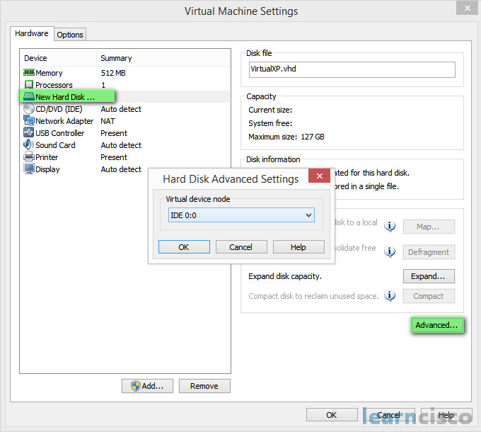 Edit VM Settings