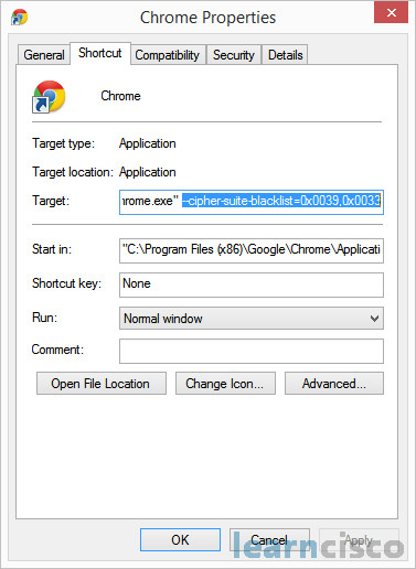 Google Chrome allowing weak DH public keys