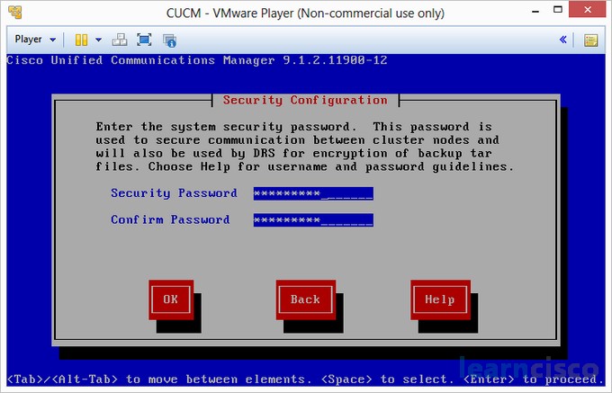 Installing CUCM - Security Configuration