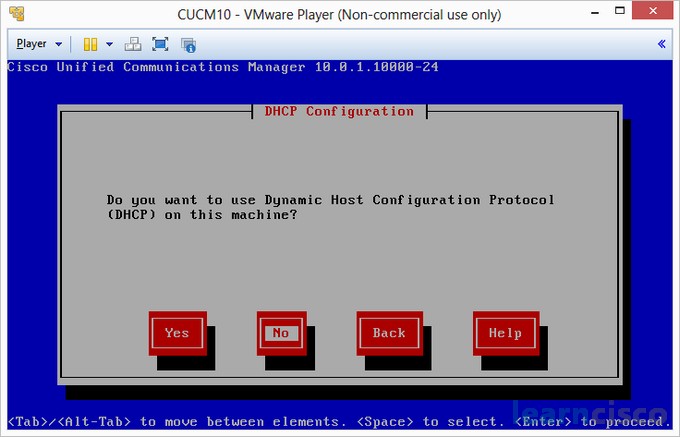 Installing CUCM 10 - DHCP Configuration