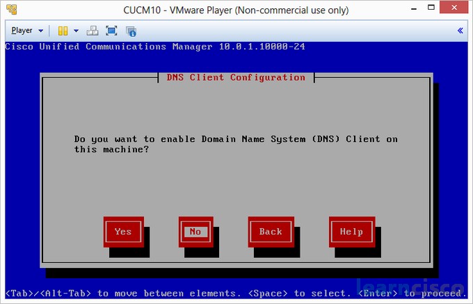 Installing CUCM 10 - DNS Client Configuration
